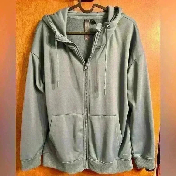 Mondetta performance women’s blue zip up sweatshirt - Picture 1 of 3